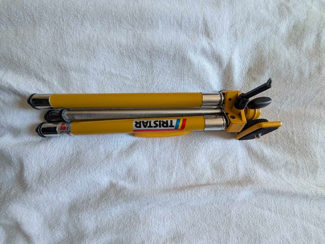 Vintage Yellow TriStar Camera Tripod (46" Max Height)