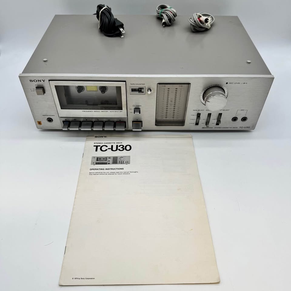Vintage Sony TC-U30 Stereo Cassette Deck – Tested Working (Circa