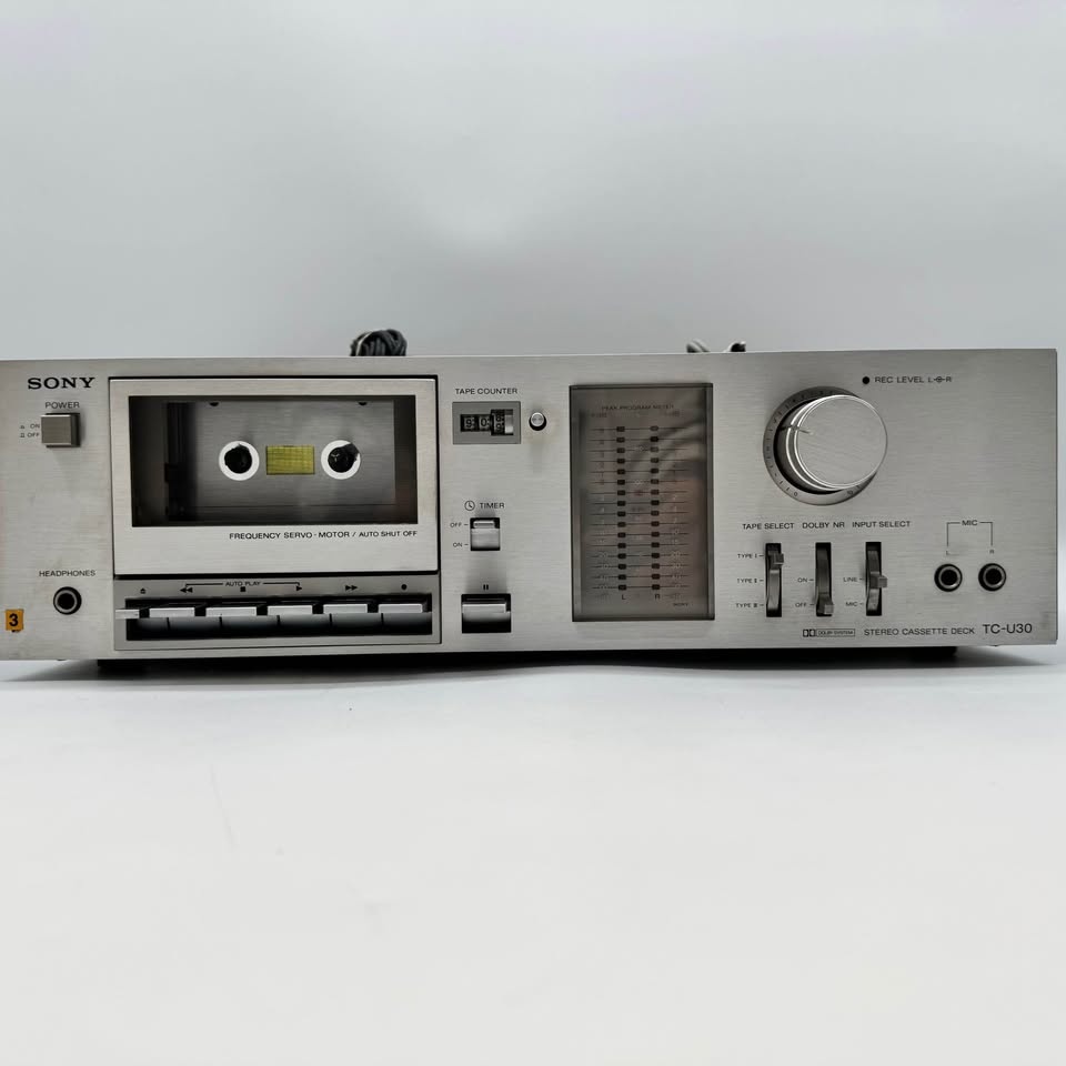 Vintage Sony TC-U30 Stereo Cassette Deck – Tested Working (Circa - photo 3