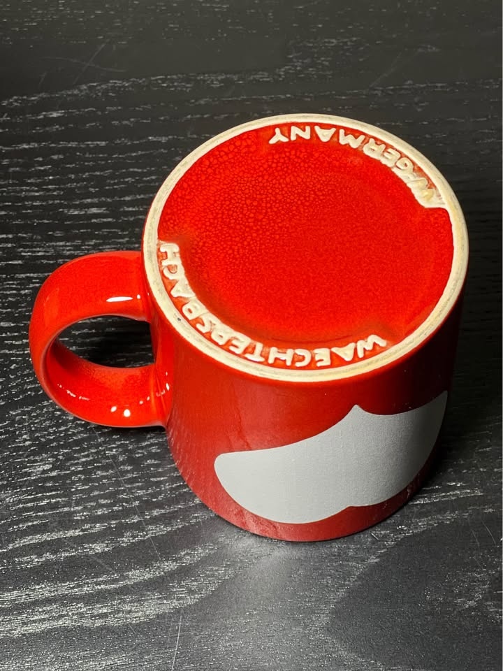 Vintage Waechtersbach Red Earthenware Mug - Heart Pattern - photo 3