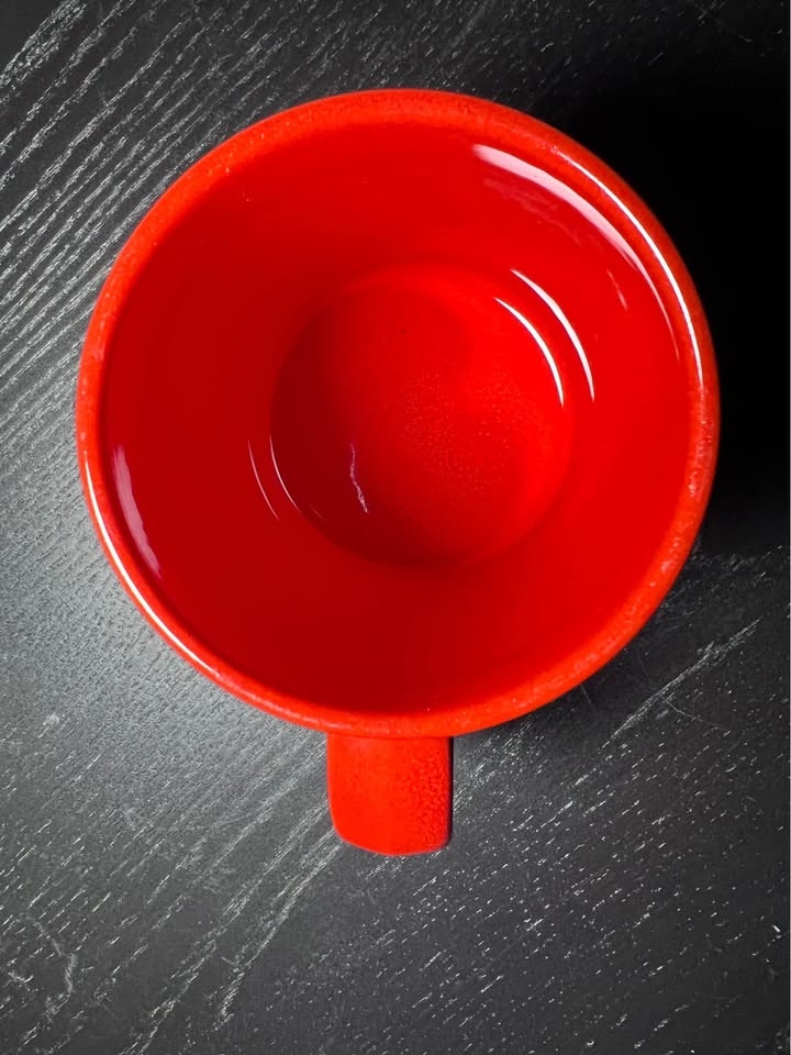 Vintage Waechtersbach Red Earthenware Mug - Heart Pattern - photo 5