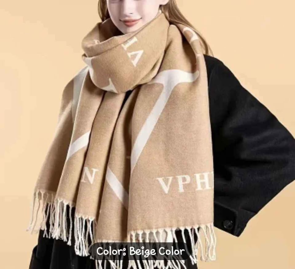 Double Sided Letter Tassel Scarf - photo 4