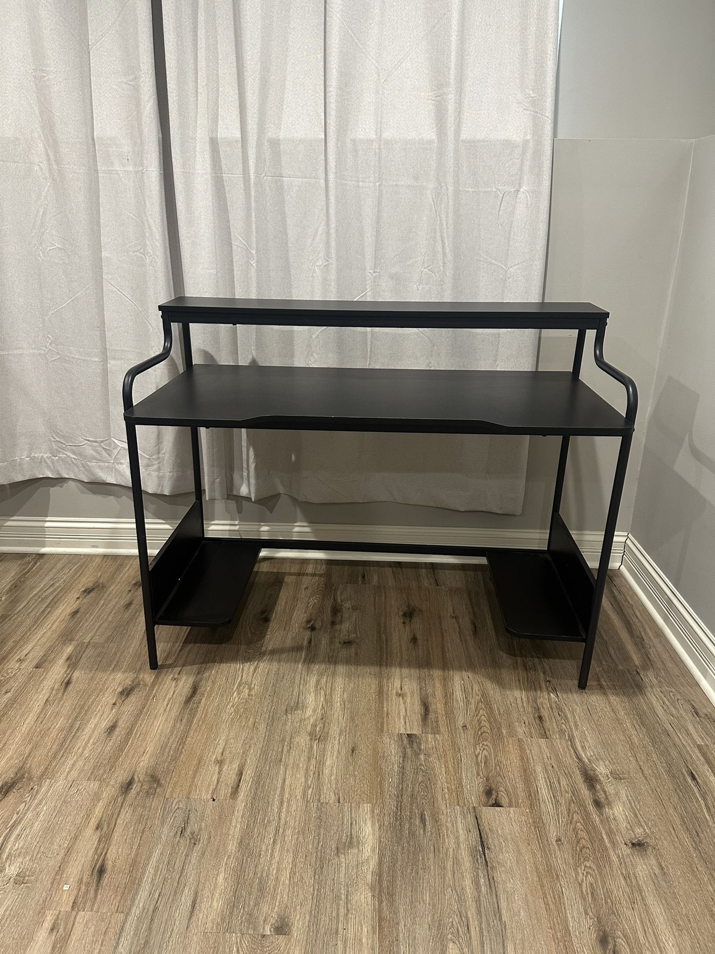 Modern Gaming Desk with Upper Shelf & Storage - photo 5