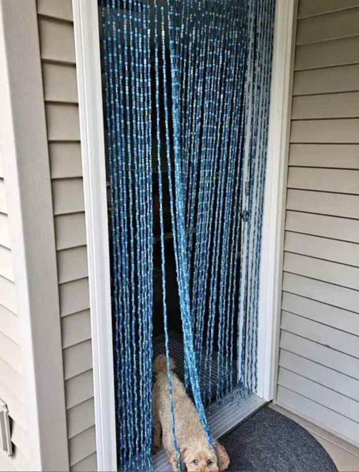 Wood Bamboo Beaded Curtain - 45 Strands - Bohemian Door Beads