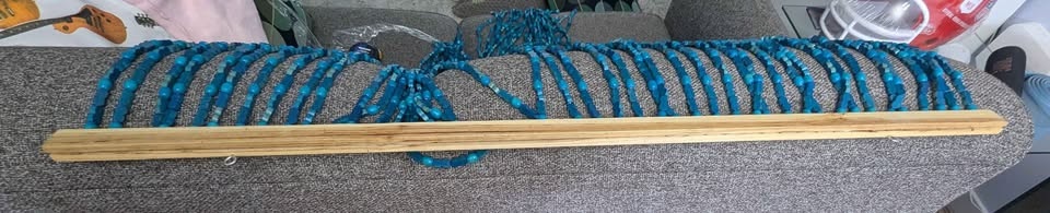 Wood Bamboo Beaded Curtain - 45 Strands - Bohemian Door Beads - photo 2