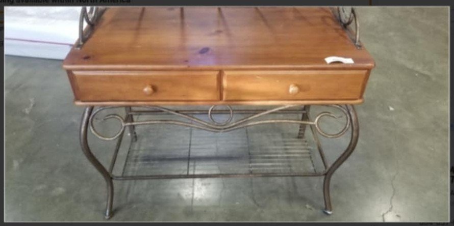 Wrought Iron Kitchen Rack / Microwave Stand - photo 2