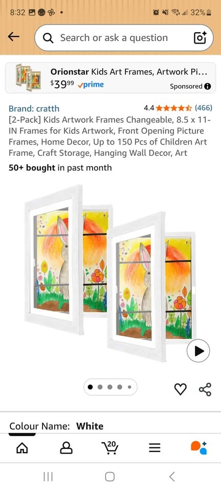 NEW 2-Pack Kids Artwork Frames (8.5x11") - photo 2