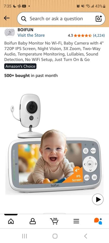 NEW Boifun Baby Monitor No Wi-Fi, Night Vision, 2-way Audio - photo 2