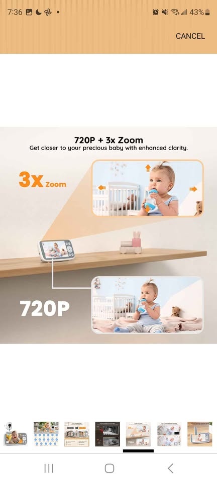 NEW Boifun Baby Monitor No Wi-Fi, Night Vision, 2-way Audio - photo 5