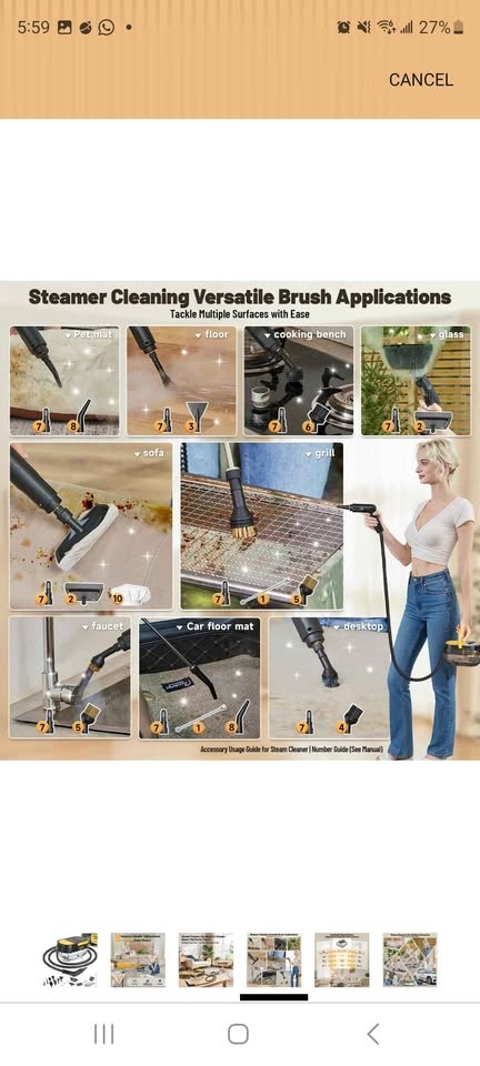 NEW Gautye Steam Cleaner - 1.6L Tank, 15s Heat-Up - photo 5