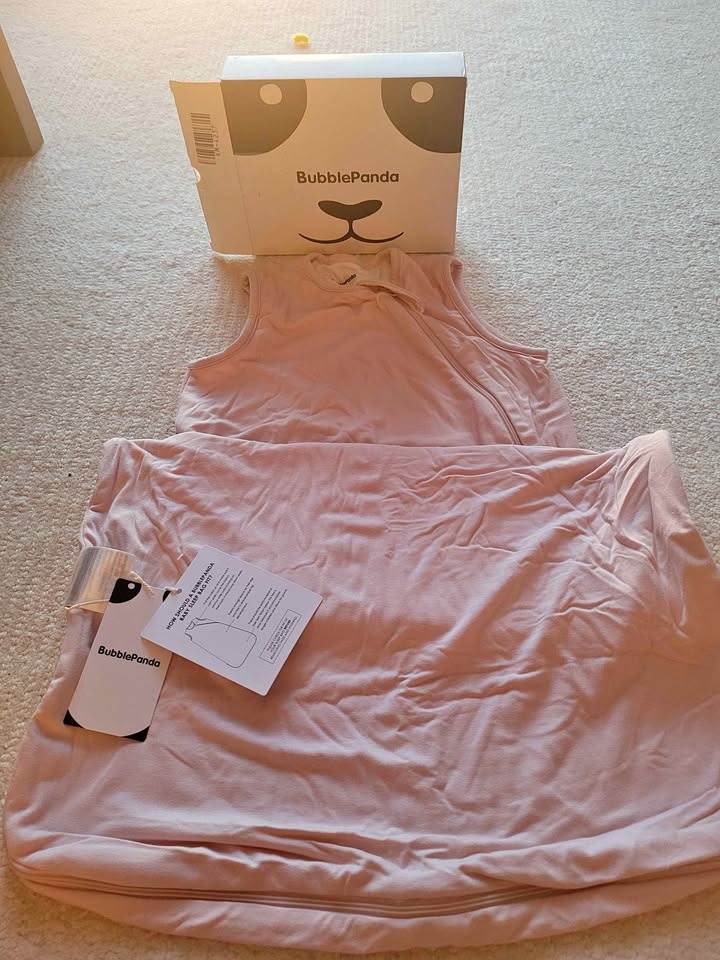 NEW BubblePanda Bamboo Sleep Sack 18-24 Months 0.5 Tog Pink