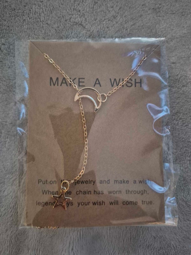 Delicate Moon and Star Pendant Necklace