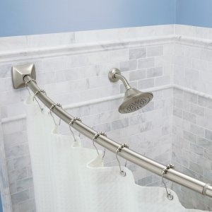 Moen Curved Shower Rod - Chrome, Adjustable Tension