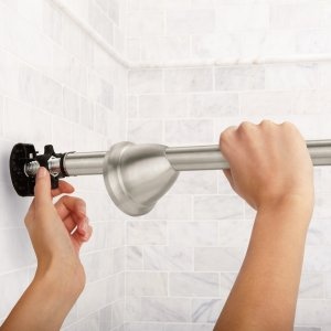 Moen Curved Shower Rod - Chrome, Adjustable Tension - photo 2