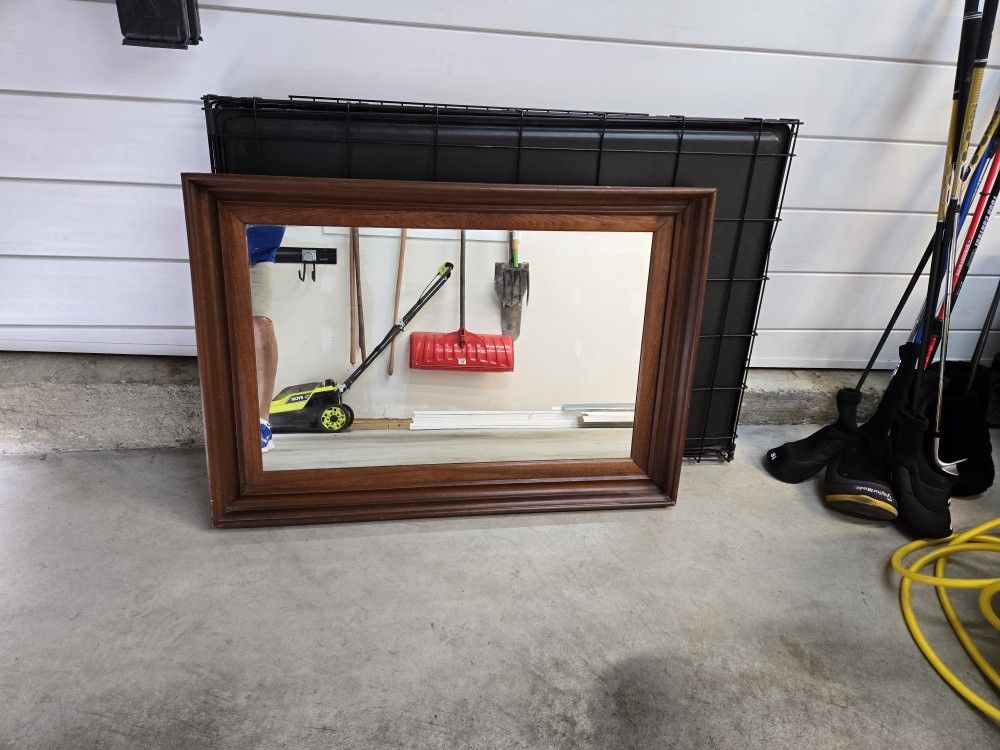 Wood Frame Mirror - 25" x 36"