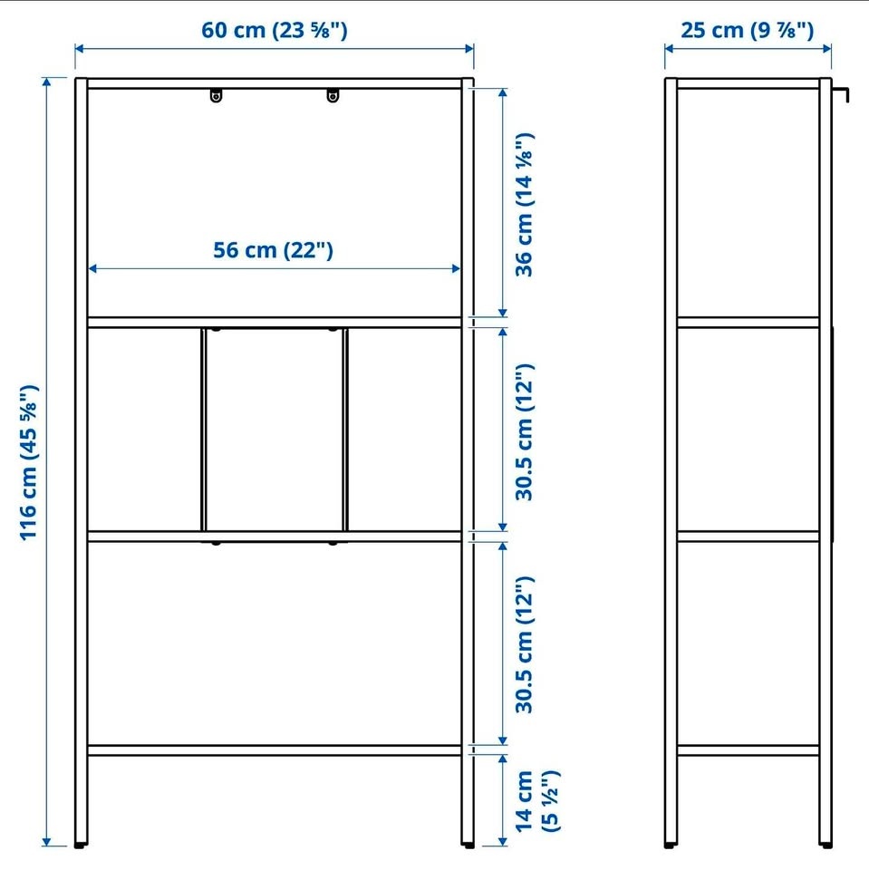 IKEA BAGGEBO shelving unit, metal/white - photo 5