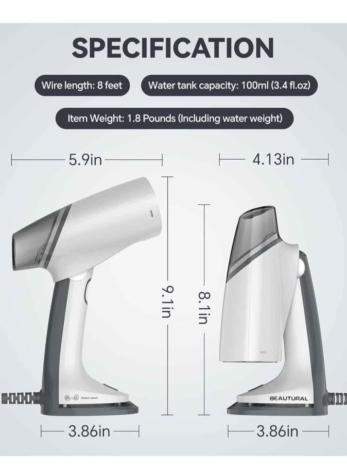 BEAUTURAL Travel Portable Mini Streamer for cloths - photo 2