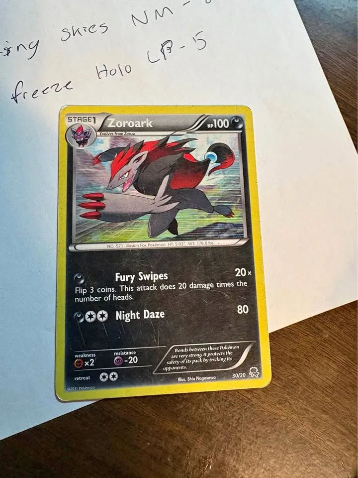 Zoroark B&W Trainer kit exclusive holo MP thumbnail