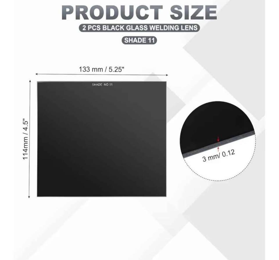 Shade 11 HD Glass Welding Lens 4 PCS 4.25x5.25 inch - photo 5