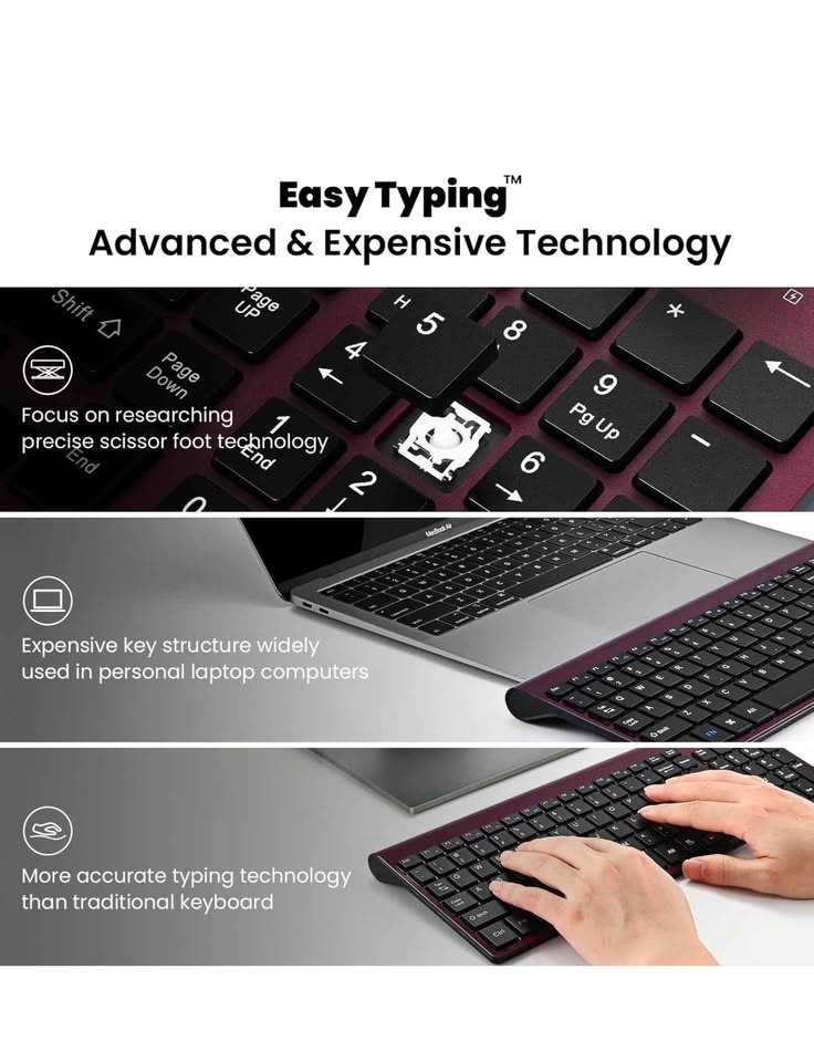 Wireless Keyboard Mouse Combo, cimetech Compact Full Size - photo 2