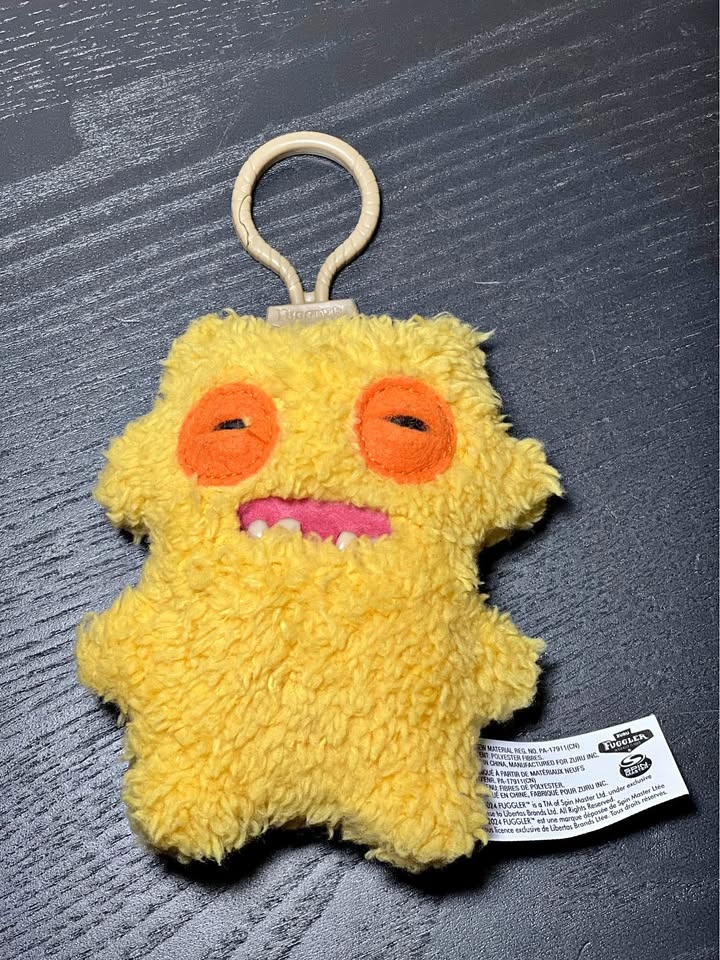 Yellow Fuggler Sir Nobby Nuts Plush Key Ring by Zuru