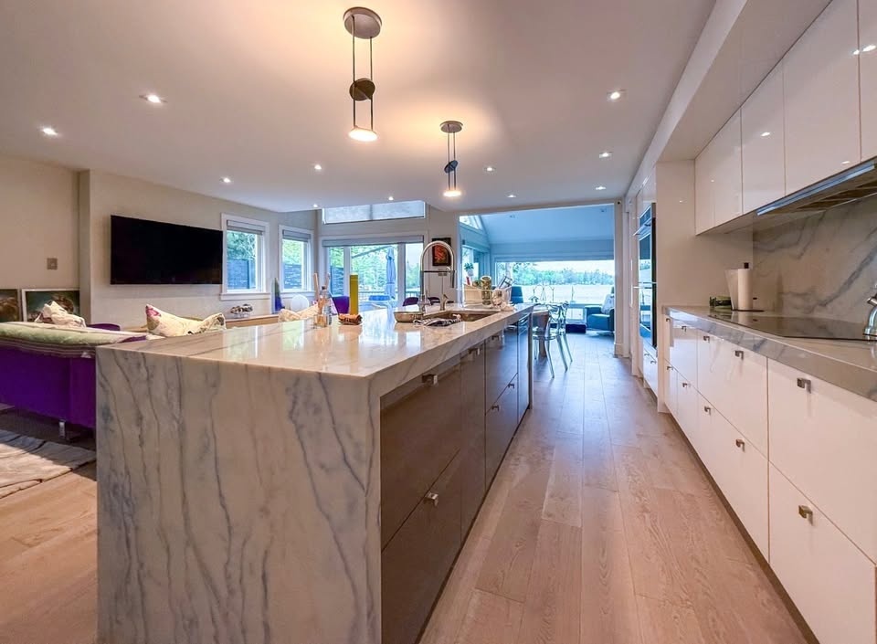 Quartz Blue Marble Countertop & Backsplash Set - photo 5