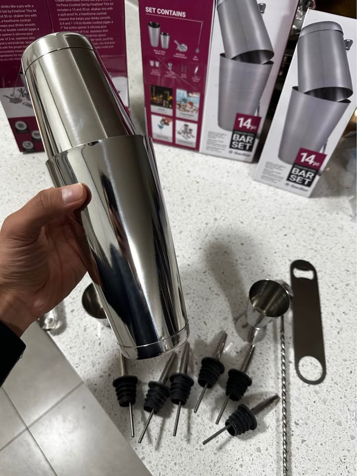 14 Piece Stainless Steel Cocktail Shaker Set - photo 2