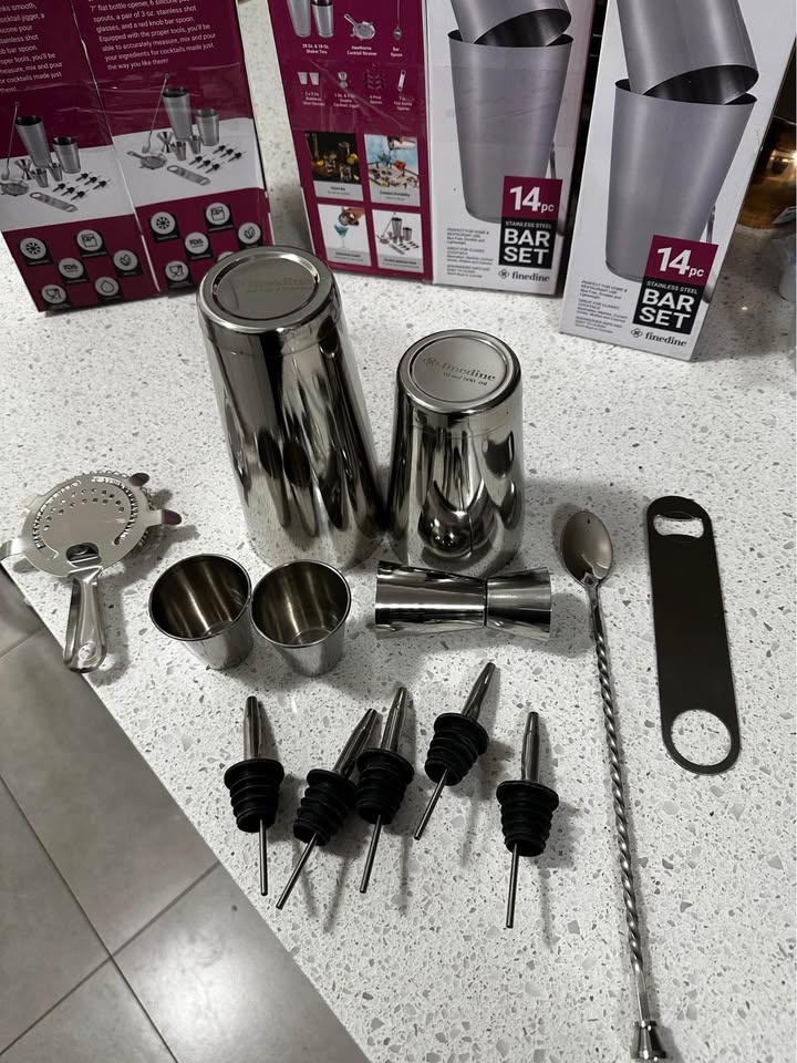 14 Piece Stainless Steel Cocktail Shaker Set - photo 4