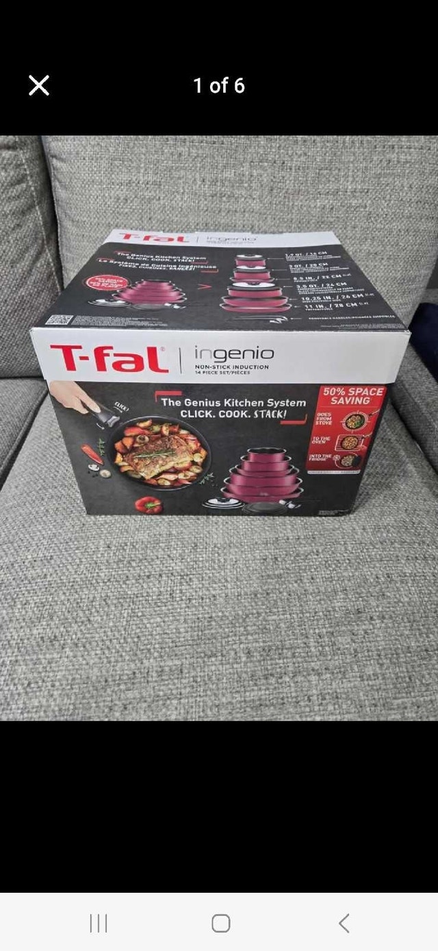 Brand New Pink Tfal Ingenio Pans Set