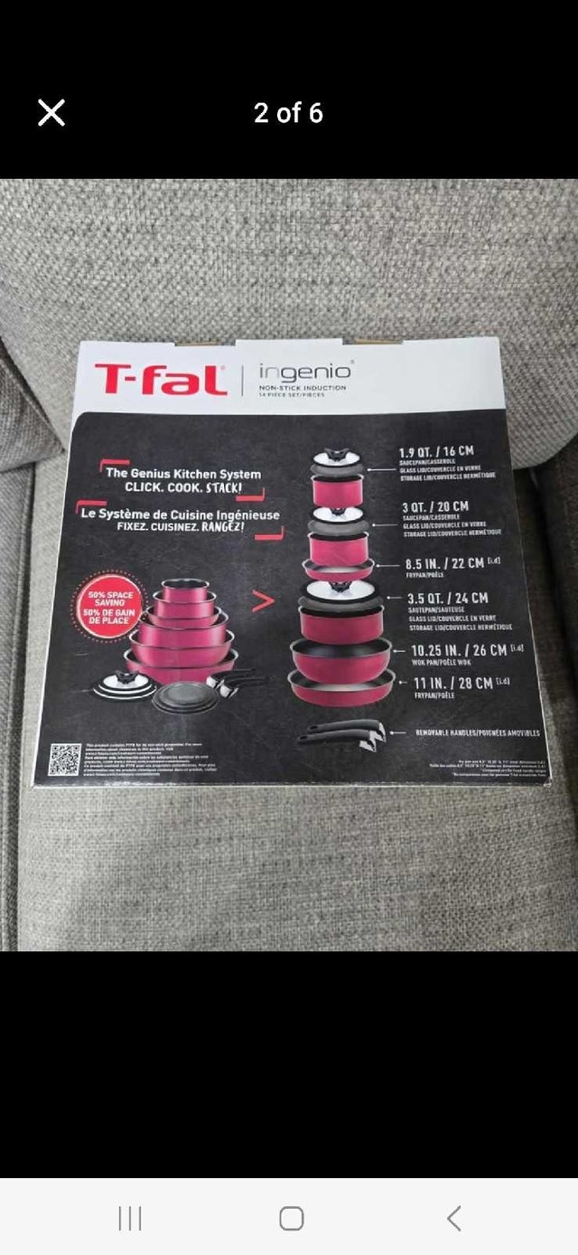 Brand New Pink Tfal Ingenio Pans Set - photo 2