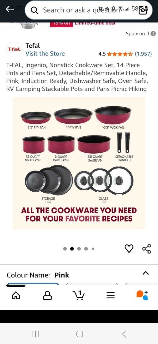 Brand New Pink Tfal Ingenio Pans Set - photo 4