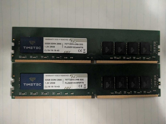 TIMETEC 64GB DDR4 2666MHz RAM - $355 - photo 2
