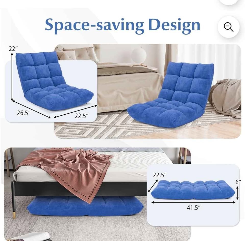 Adjustable Floor Gaming Sofa Chair Sleeper Bed - photo 5