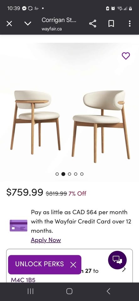 2 CORRIGAN STUDIO WOOD FEET DINING CHAIRS - photo 3