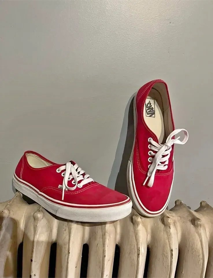 Vans Authentic Red Sneakers – Men’s US Size 12 🏆