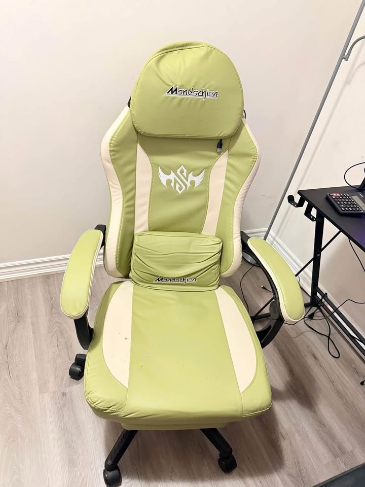 Gaming Chair with Lumbar Massager and Footrest