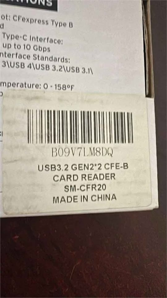 USB3.2 Gen2x2 20Gbps CFexpress Card Reader - photo 4