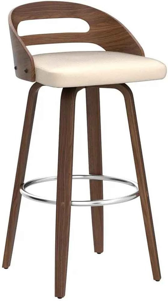 Counter Stools Set of 2, Walnut Bentwood, Low Back - photo 4