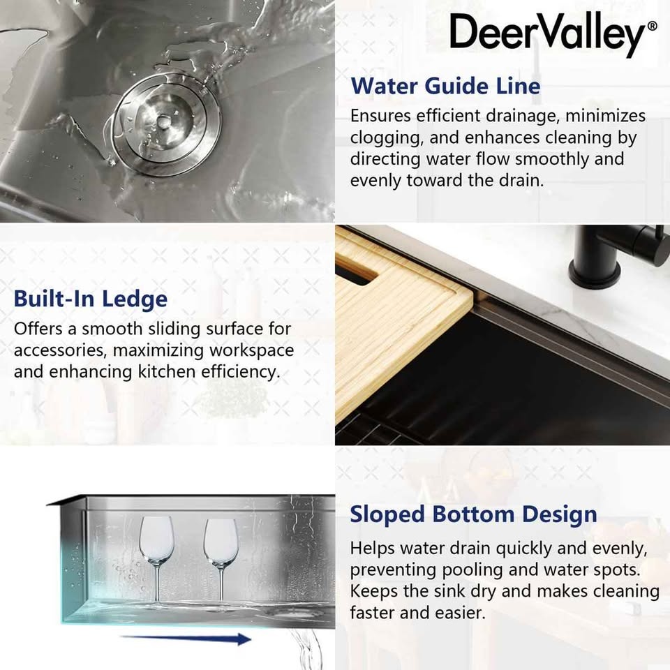 DeerValley DV-1K0192 33-inch Undermount Single Bowl Stainless St - photo 5