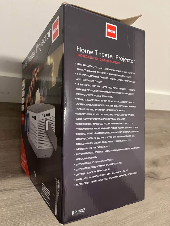 RCA RPJ402 720P Bluetooth 5.0 Projector - photo 4