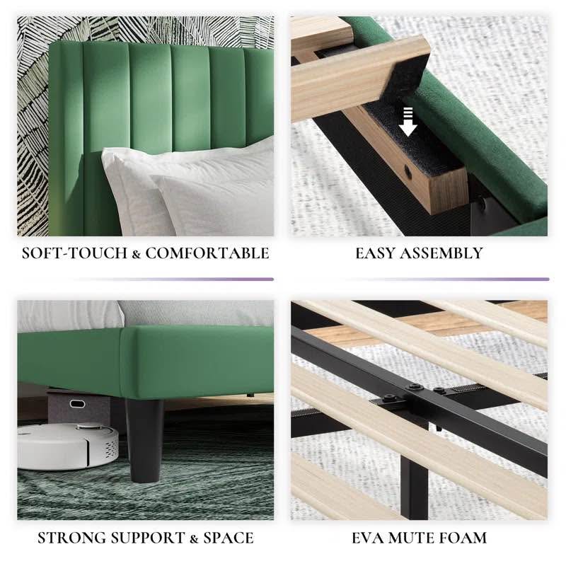 Cleo Velvet Bed Frame Full Size - New $309.99 - photo 4