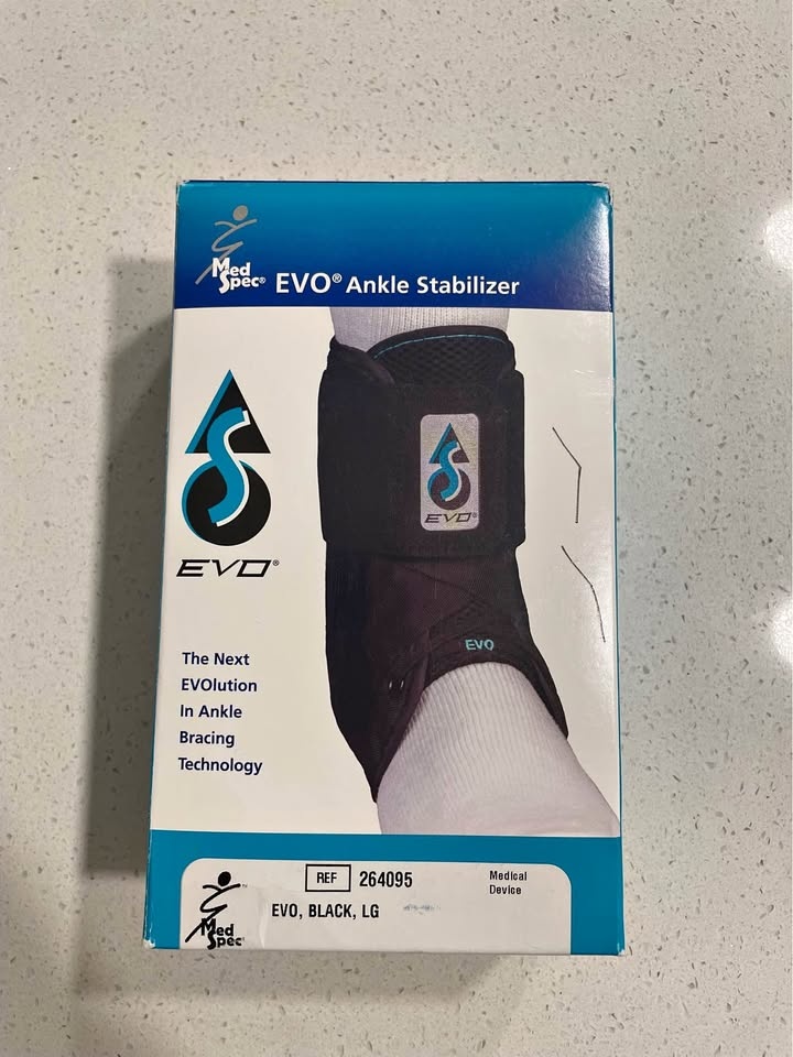 MedSpec EVO Ankle Stabilizer – Large (Black) – Brand New