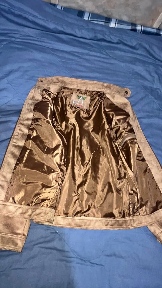 Vintage Emporio Armani Collezione Faux Leather  Zip Up Jacket