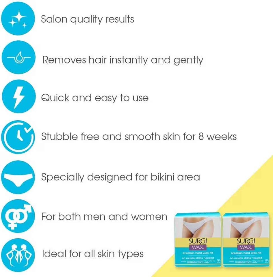 NIB 4 Available SURGI-CARE No Strip Brazilian Wax Kit - photo 3