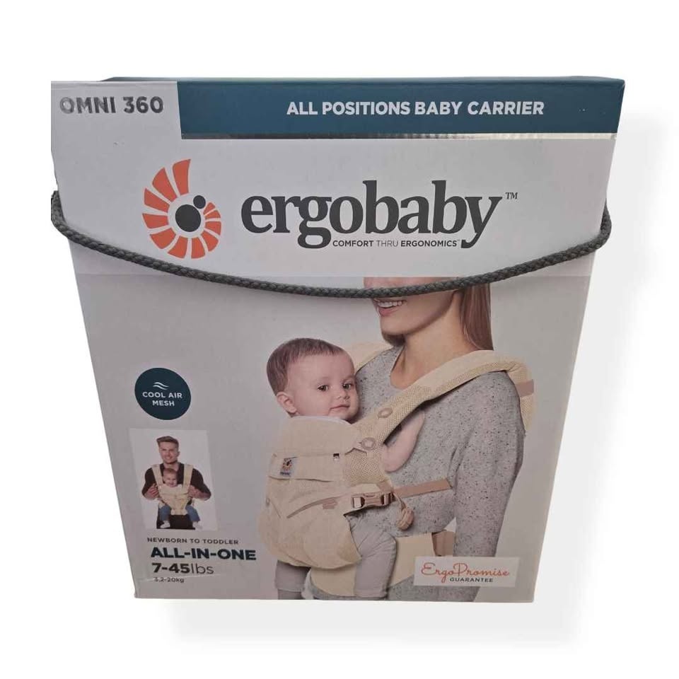BNIB Ergobaby OMNI 360 Cool Air Mesh Rare Beige Natural Weave - photo 2