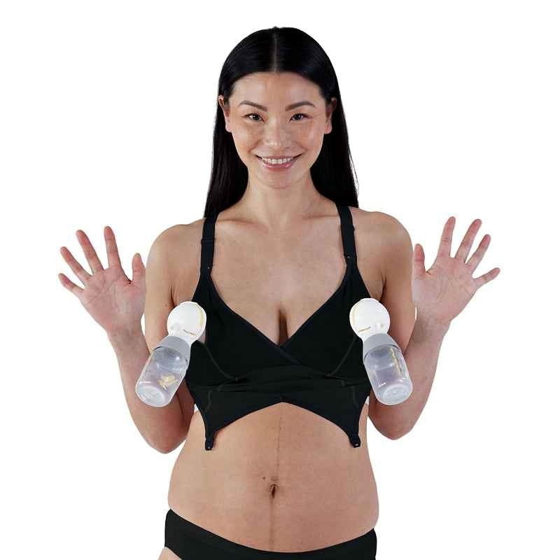 Bravado Organic Cotton Pumping & Nursing Bra Black M Full Cup