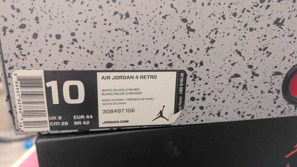 Jordan 4 Retro Alternate 89 Size 10