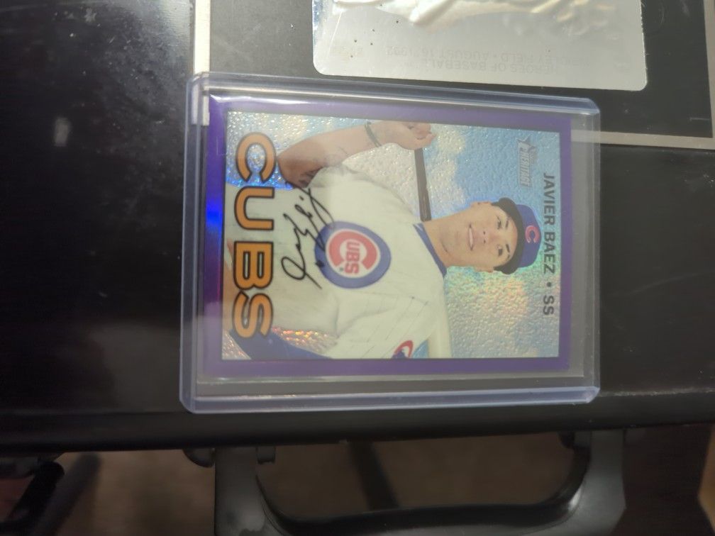Javier Baez Purple Topps Heritage