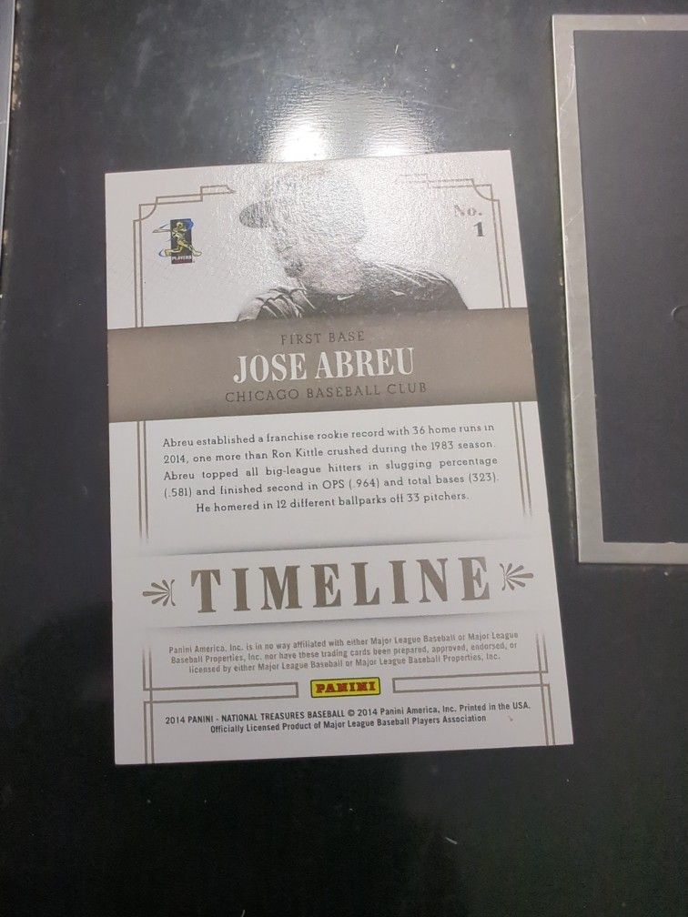 National Treasure 2014 Jose Abreu Rc #2/32 - photo 3