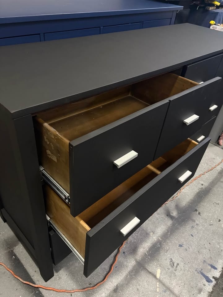 Beautiful Black Dresser with Silver Handles - photo 3